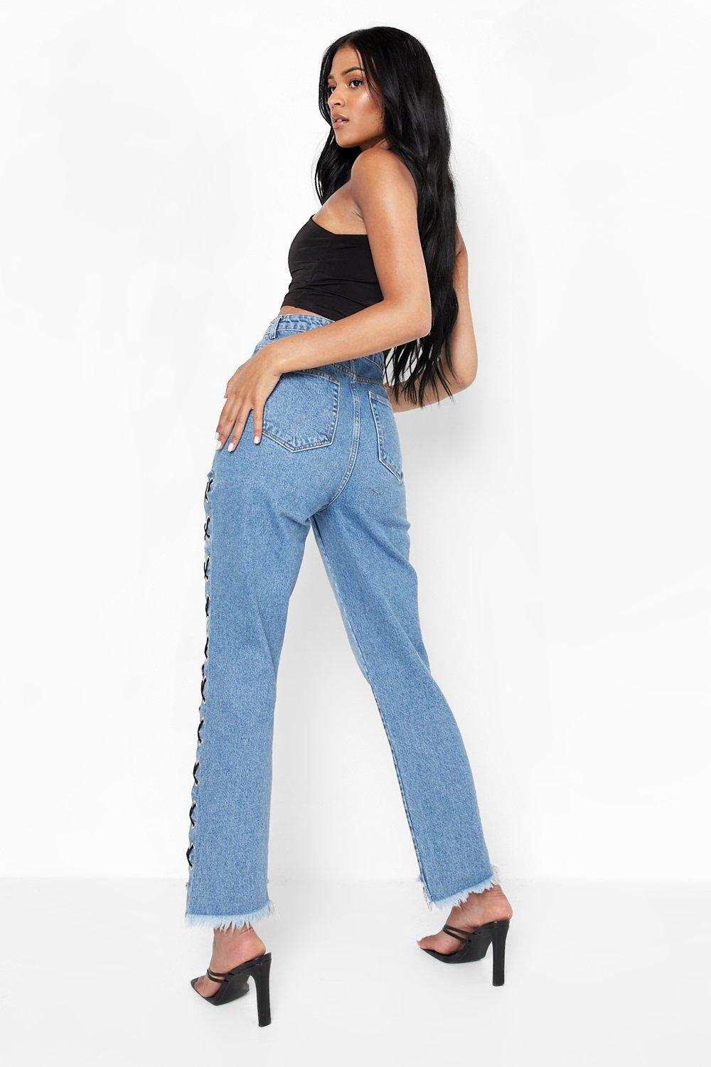 Jeans avec outlet lacet de taille